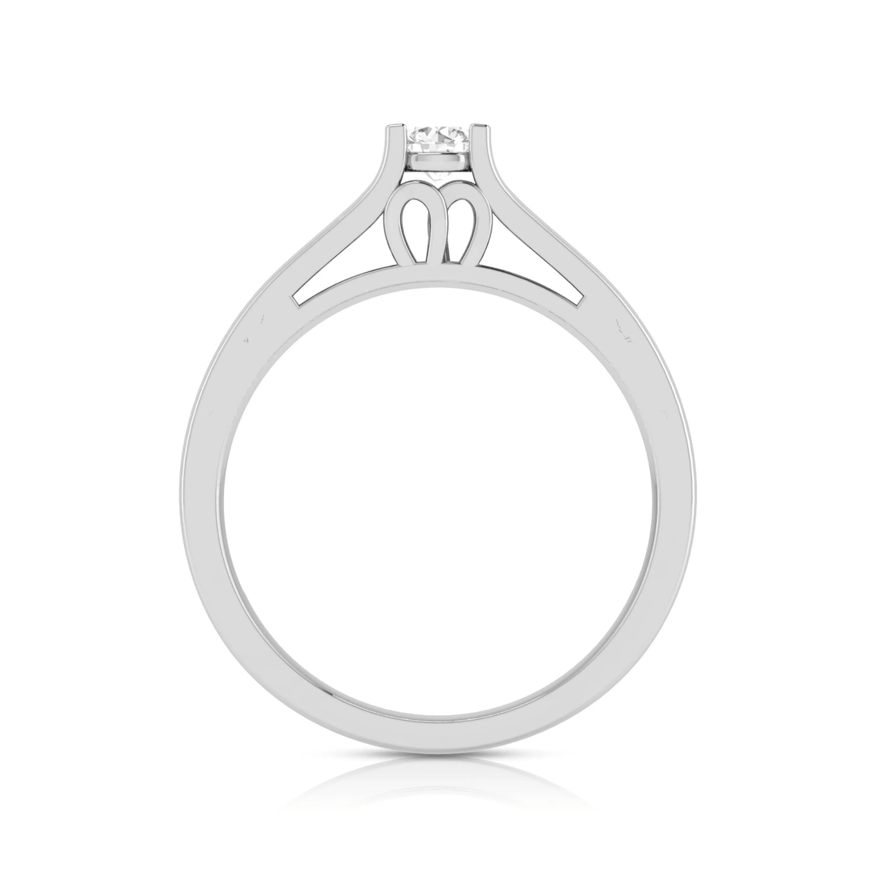 0.25cts. Solitaire Platinum Engagement Ring for Women JL PT R-57 - A