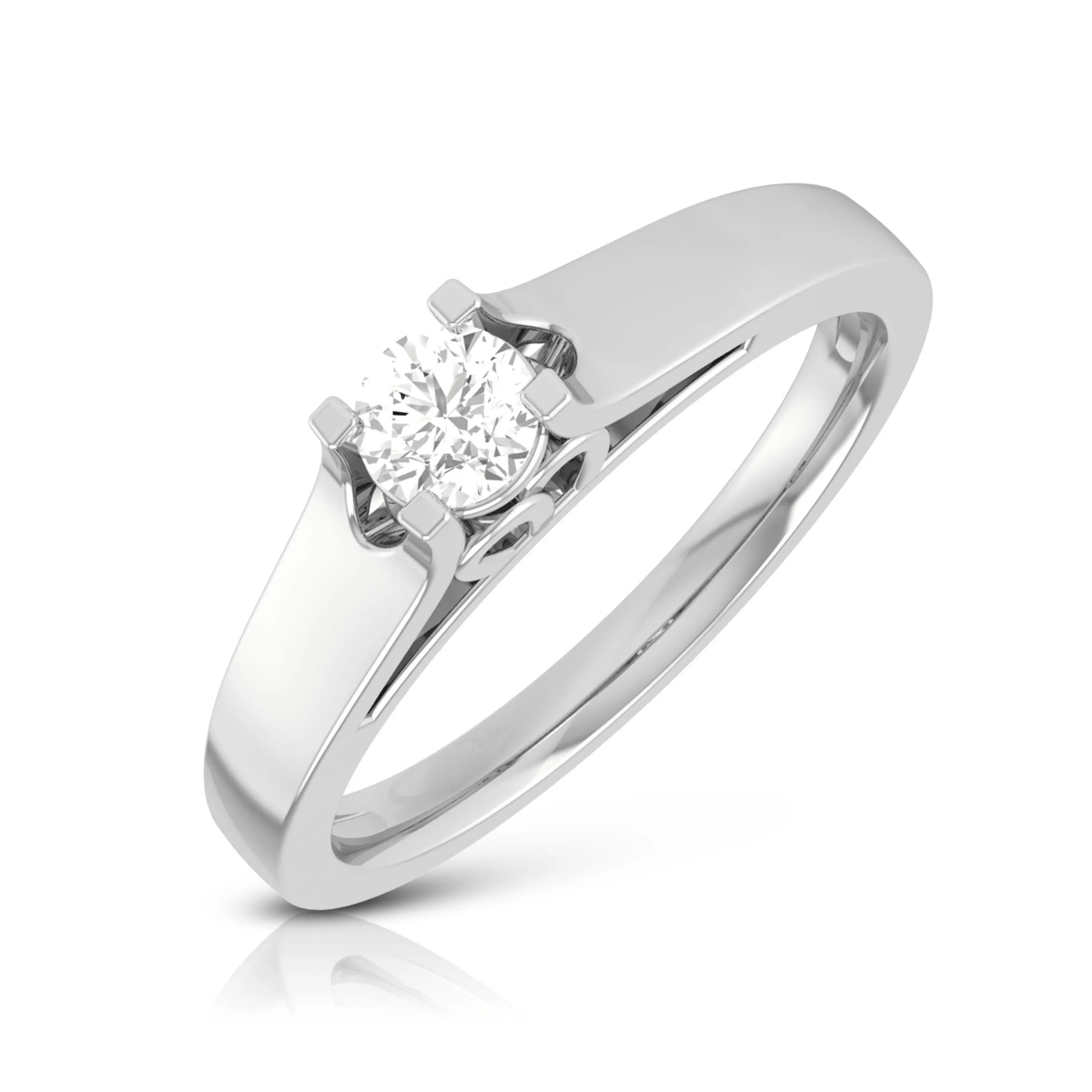 0.25cts. Solitaire Platinum Engagement Ring for Women JL PT R-57 - A