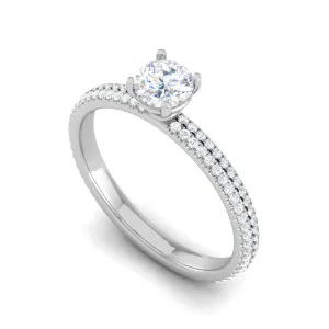 0.30 cts Solitaire Diamond Split Shank Platinum Ring JL PT RP RD 146