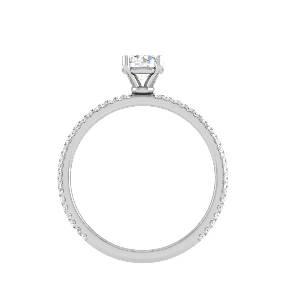 0.30 cts Solitaire Diamond Split Shank Platinum Ring JL PT RP RD 146