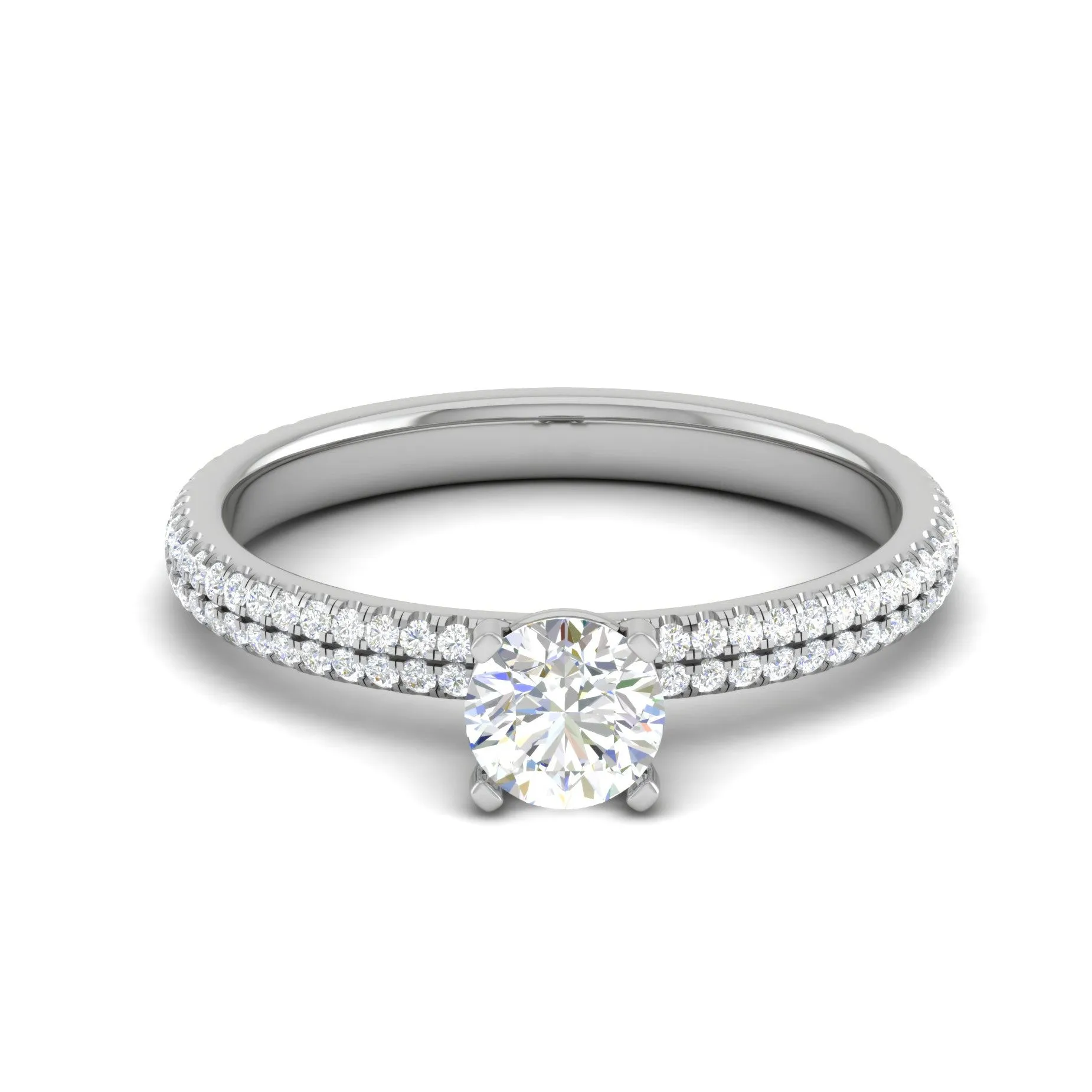 0.30 cts Solitaire Diamond Split Shank Platinum Ring JL PT RP RD 146