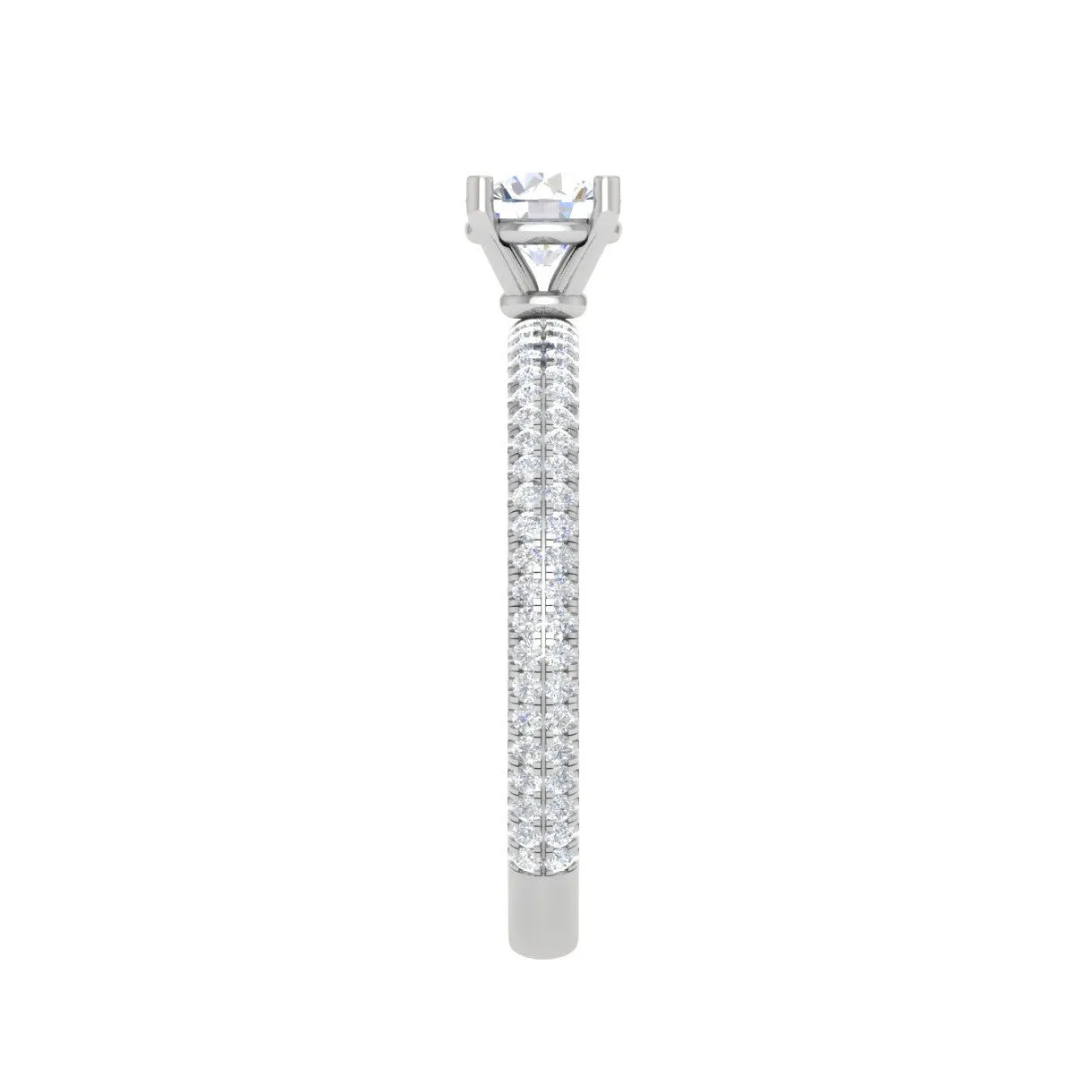 0.30 cts Solitaire Diamond Split Shank Platinum Ring JL PT RP RD 146