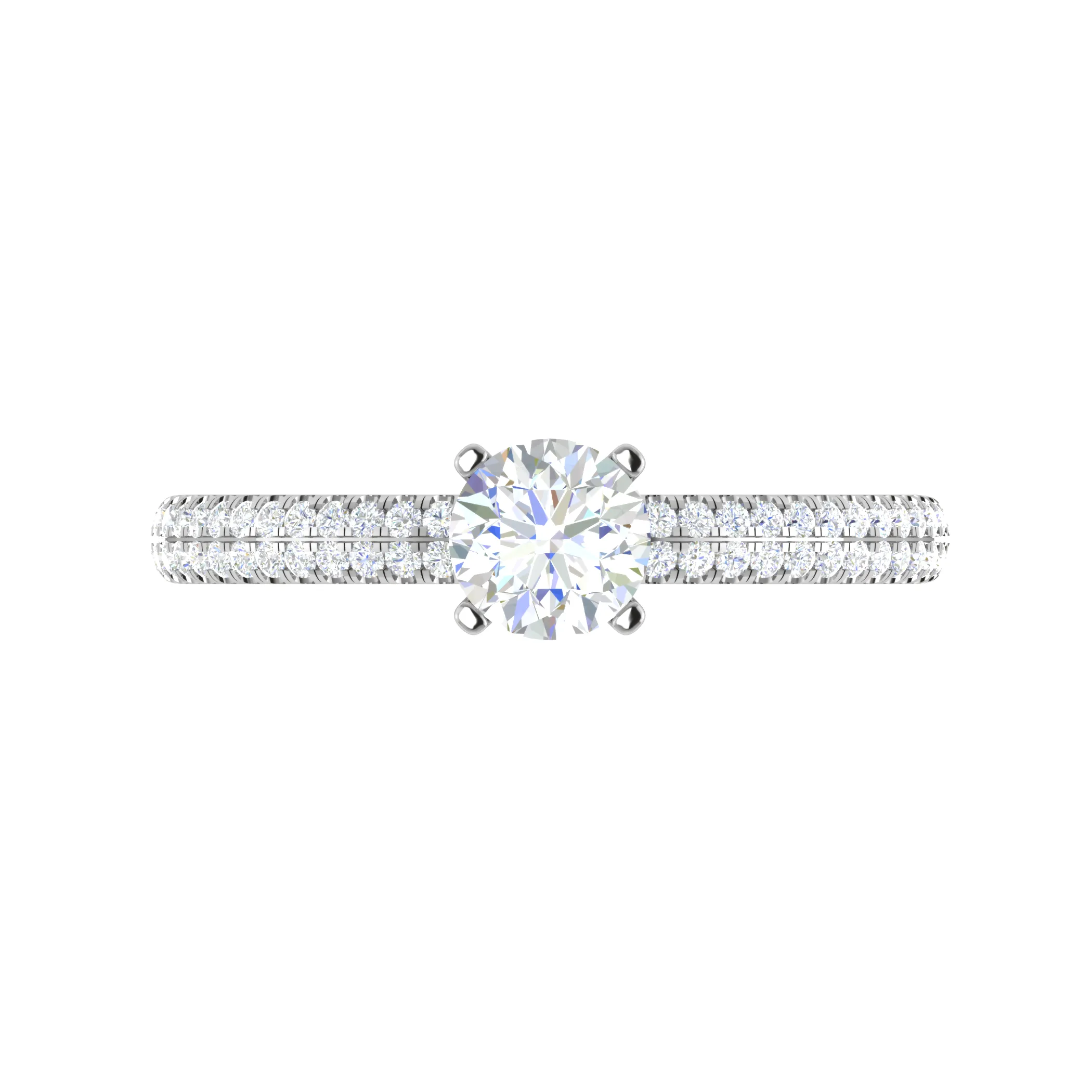 0.30 cts Solitaire Diamond Split Shank Platinum Ring JL PT RP RD 146