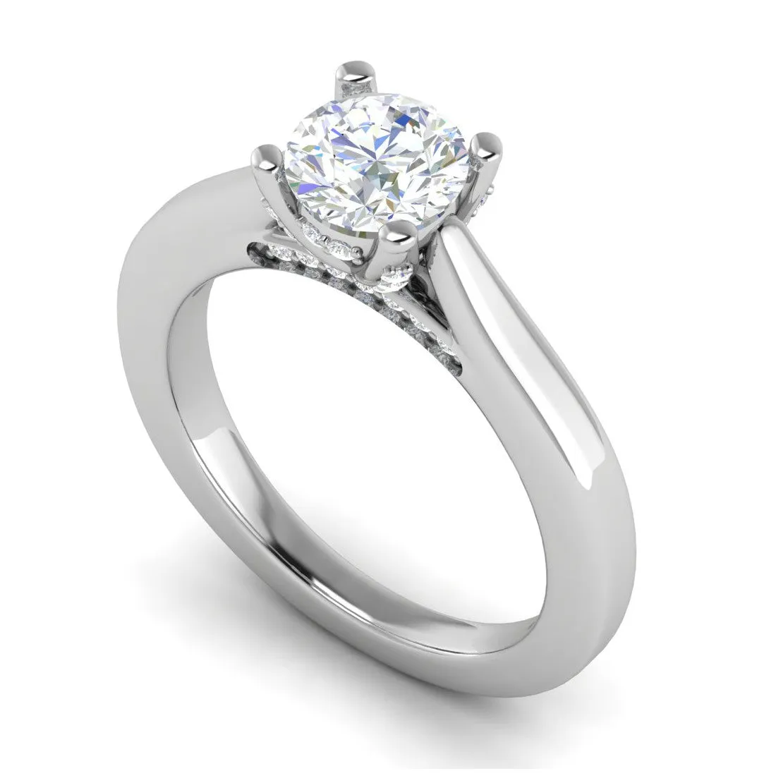 0.30 cts Solitaire Platinum Ring JL PT RS RD 153
