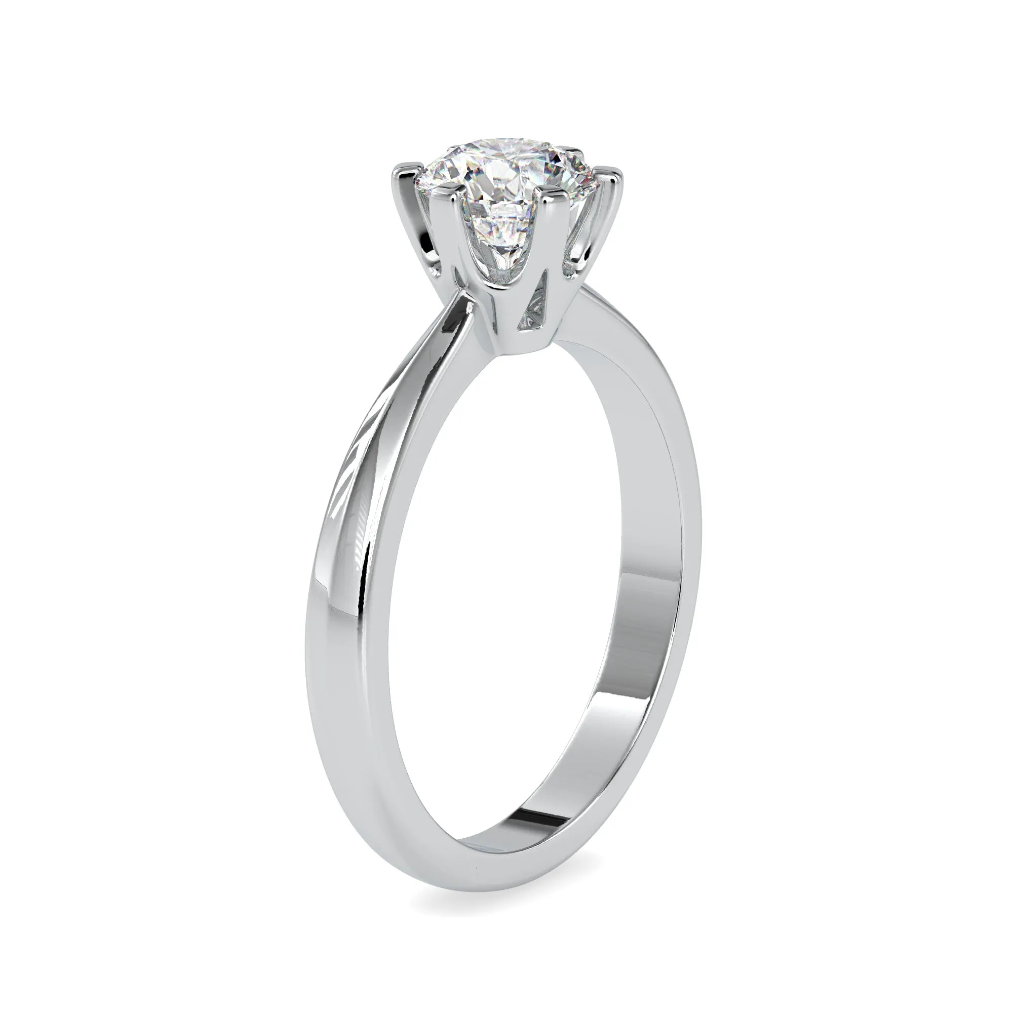 0.30cts. Solitaire 6 Prong Platinum Engagement Ring JL PT 0064-A