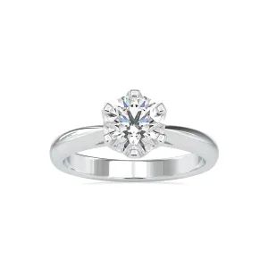 0.30cts. Solitaire 6 Prong Platinum Engagement Ring JL PT 0181-A