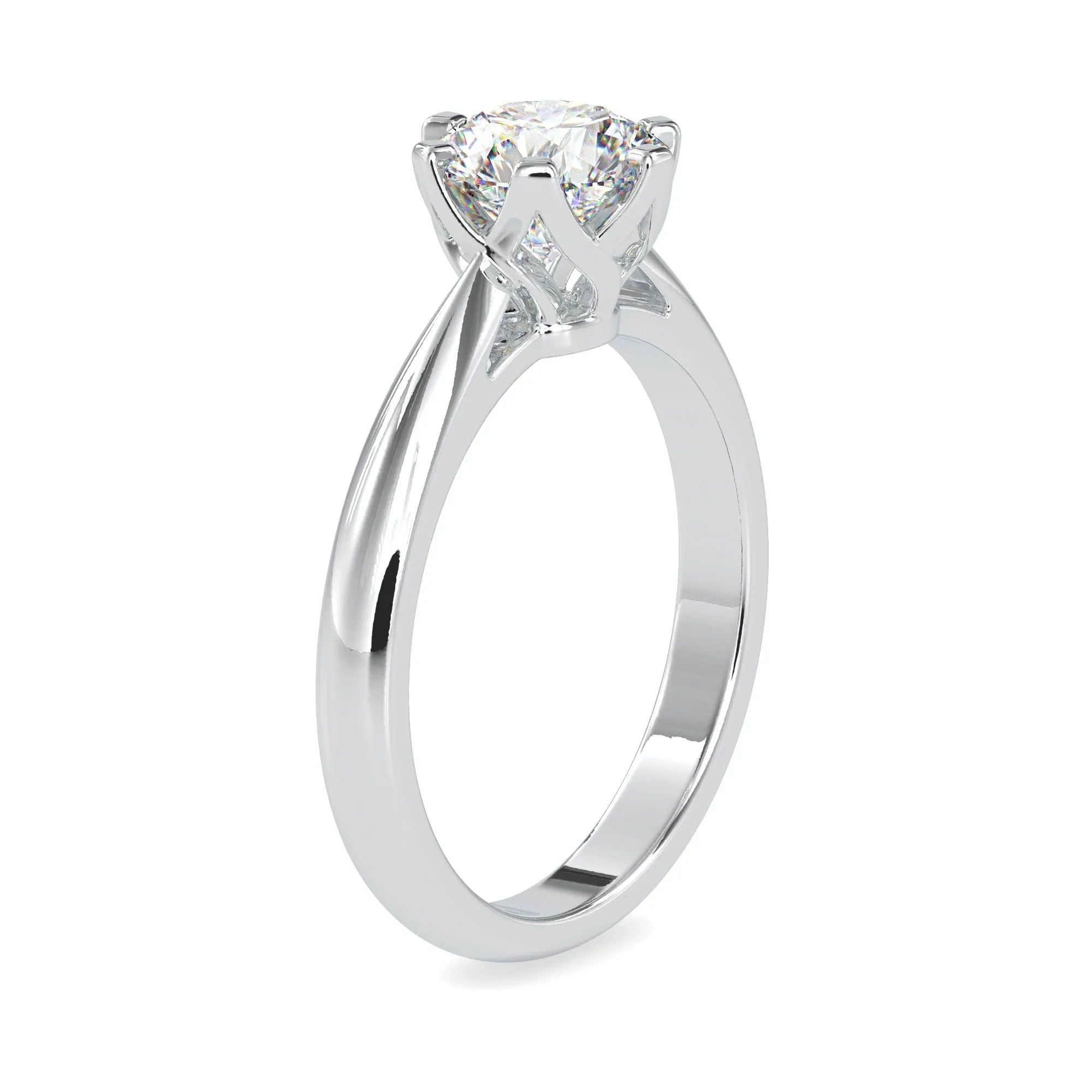 0.30cts. Solitaire 6 Prong Platinum Engagement Ring JL PT 0181-A