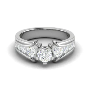 0.30cts Solitaire Diamond Shank Platinum Ring JL PT RECS1148
