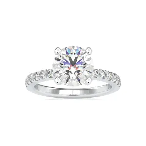 0.30cts. Solitaire Platinum Diamond Shank Engagement Ring JL PT 0114-B