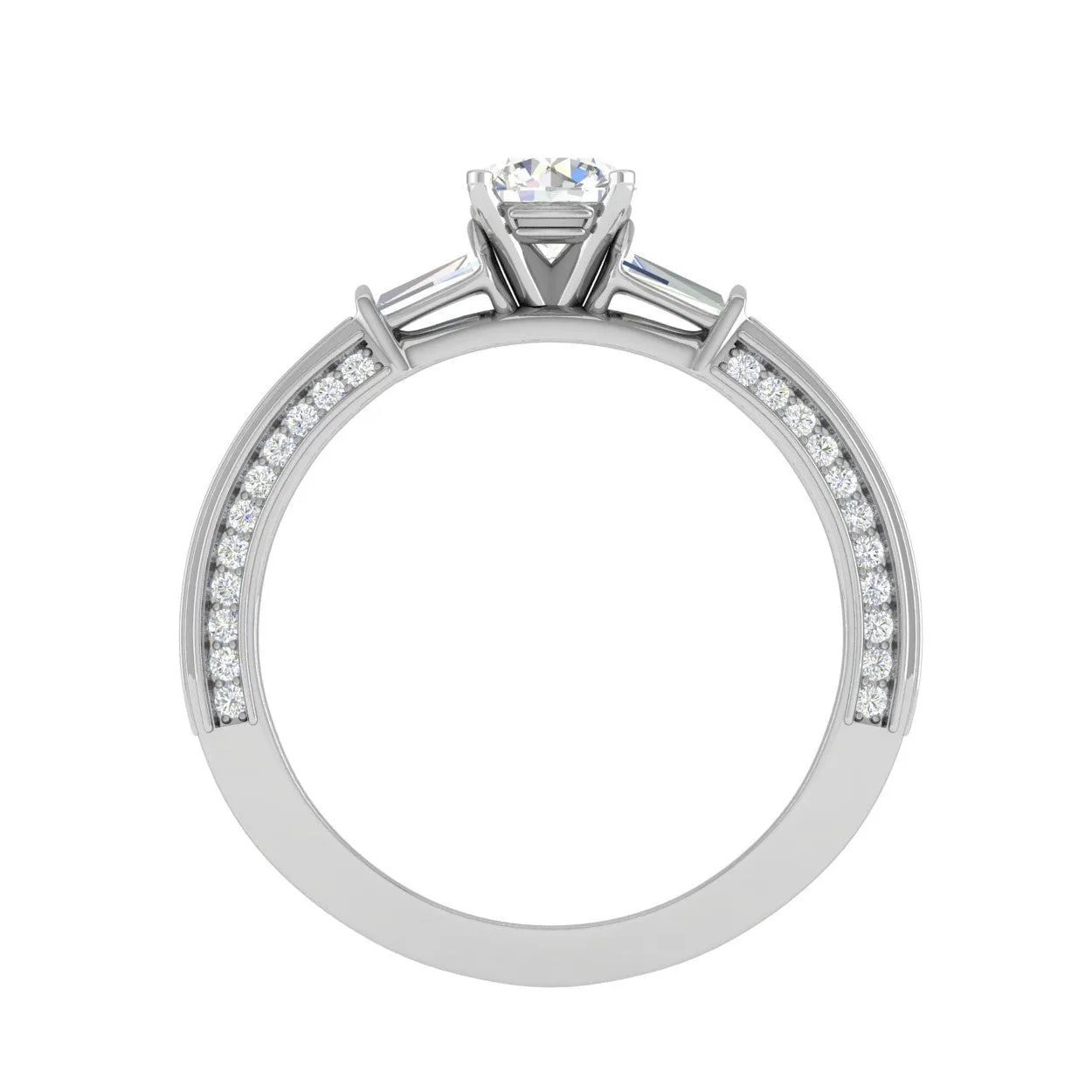 0.50 cts Solitaire Diamond Split Shank Platinum Ring JL PT RP RD 167