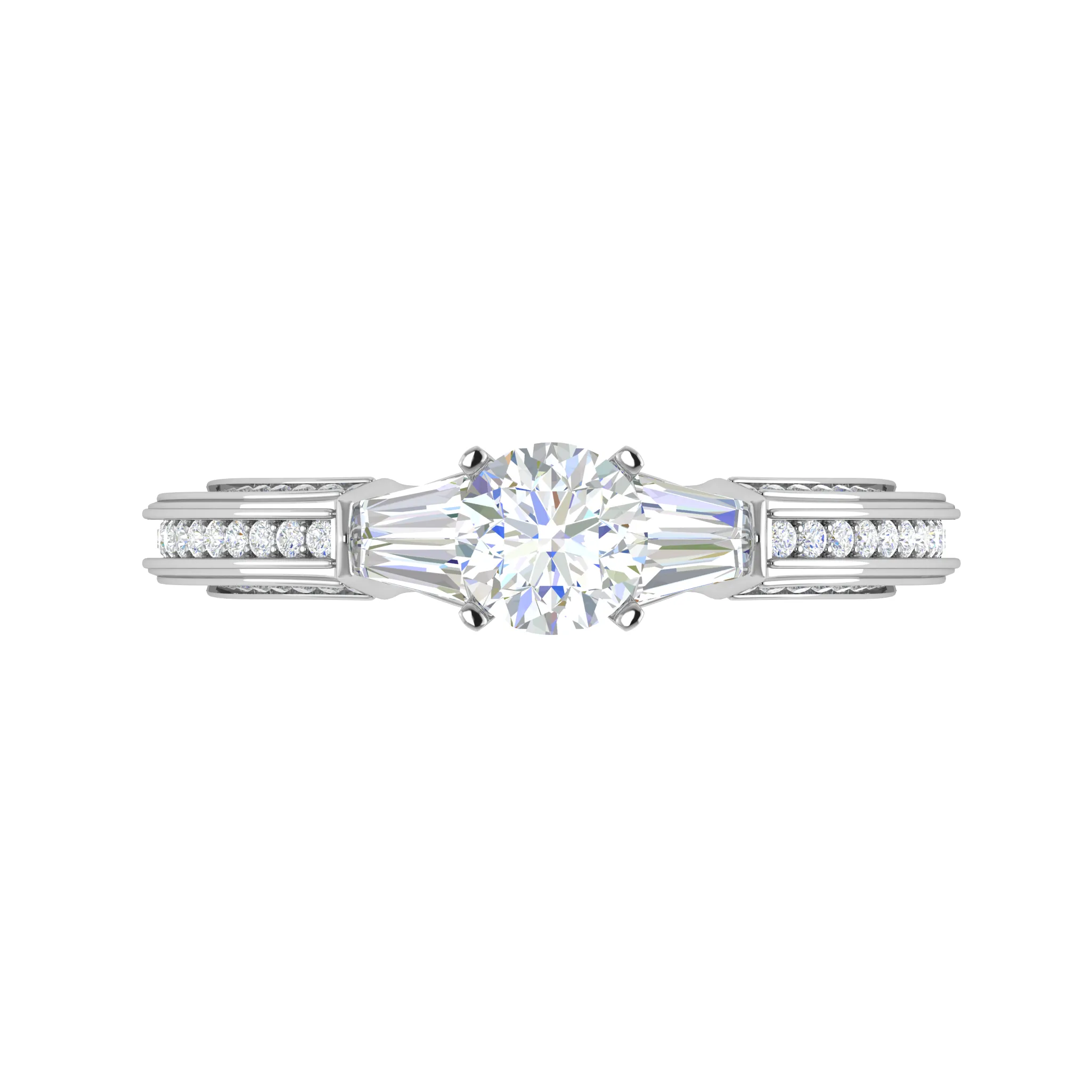 0.50 cts Solitaire Diamond Split Shank Platinum Ring JL PT RP RD 167
