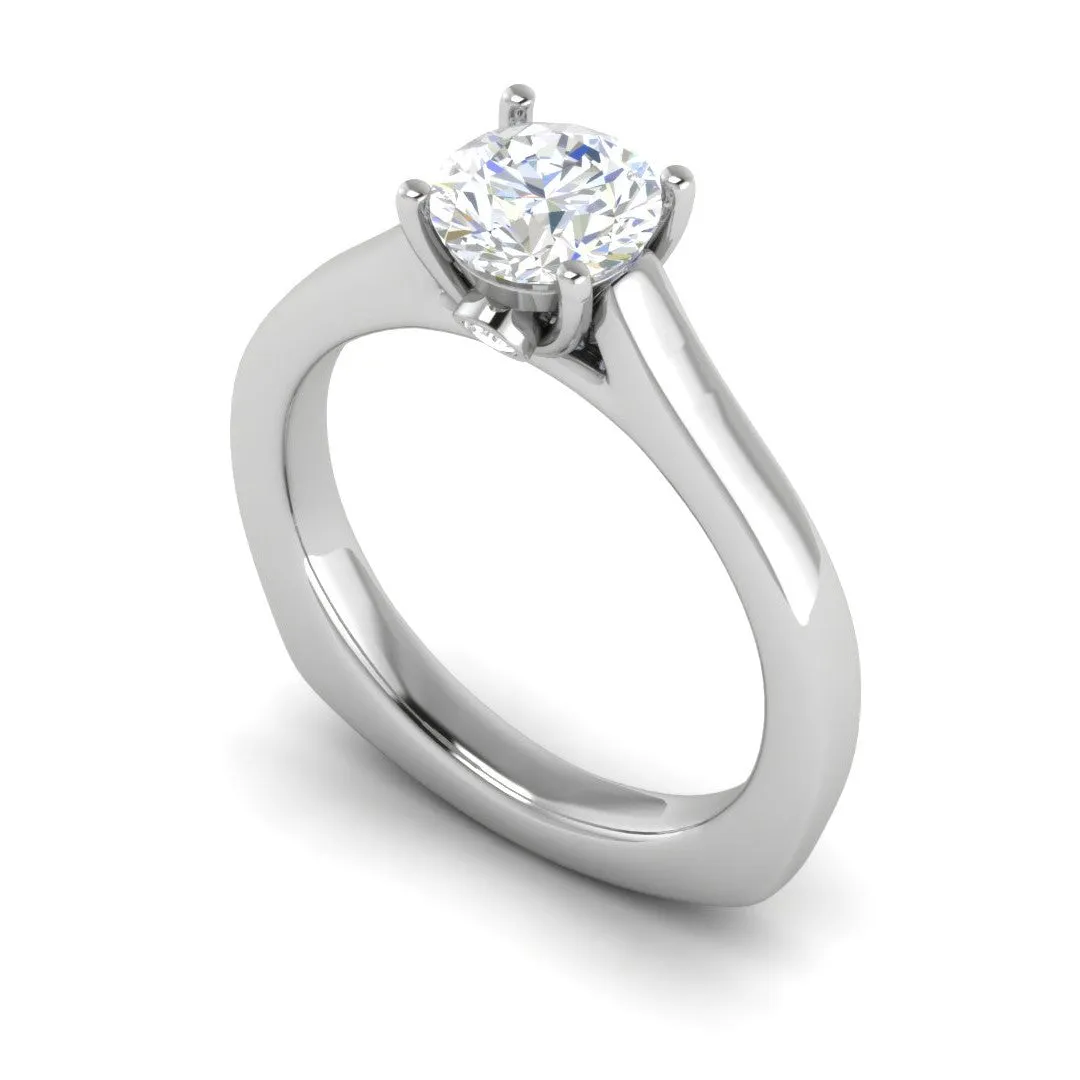 0.50 cts Solitaire Platinum Ring JL PT RS RD 146