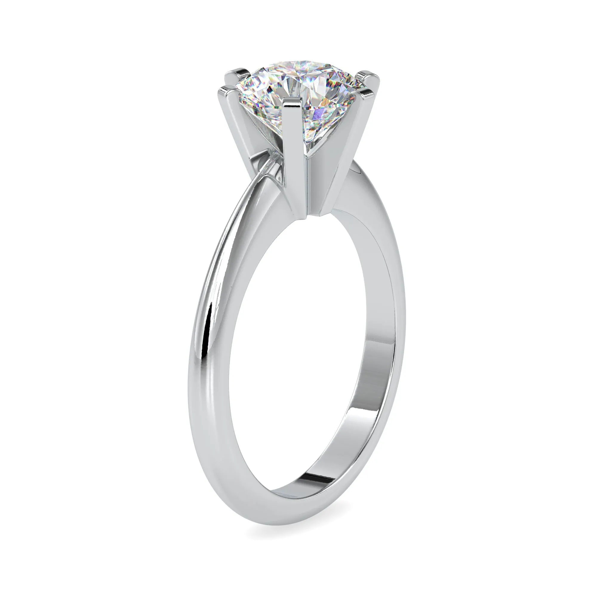 0.50 cts. Solitaire Platinum Solitaire Engagement Ring JL PT 0032-A