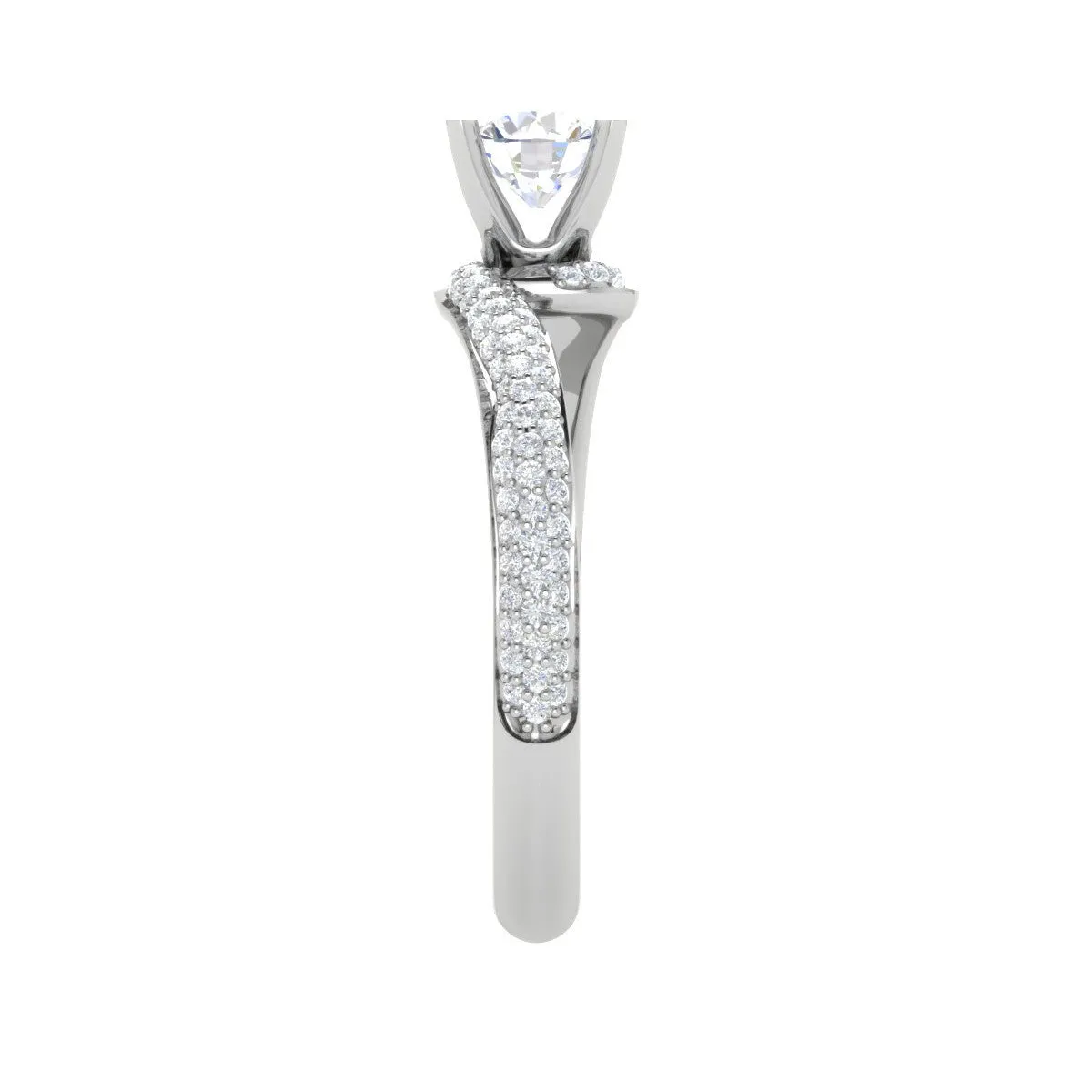 0.50 cts Solitaire Split Shank Diamond Platinum Ring JL PT RP RD 194