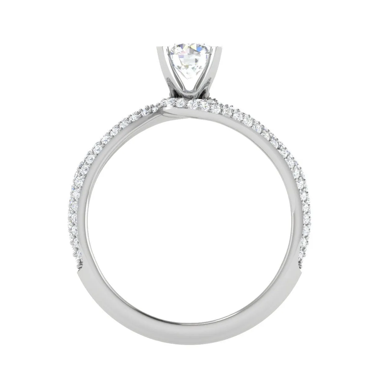 0.50 cts Solitaire Split Shank Diamond Platinum Ring JL PT RP RD 194