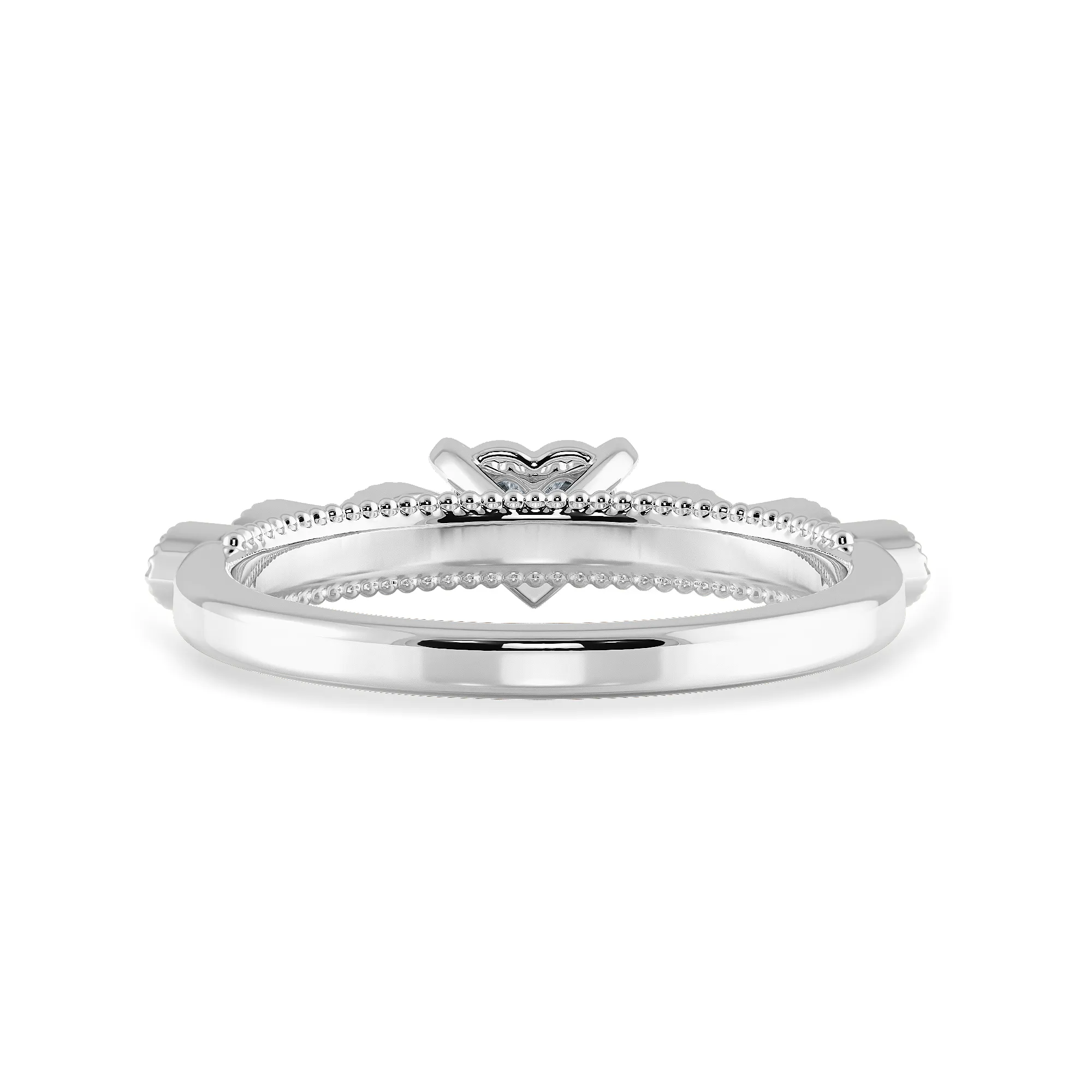 0.50cts Heart Cut Solitaire with Marquise Cut Diamond Accents Platinum Ring JL PT 2016-A