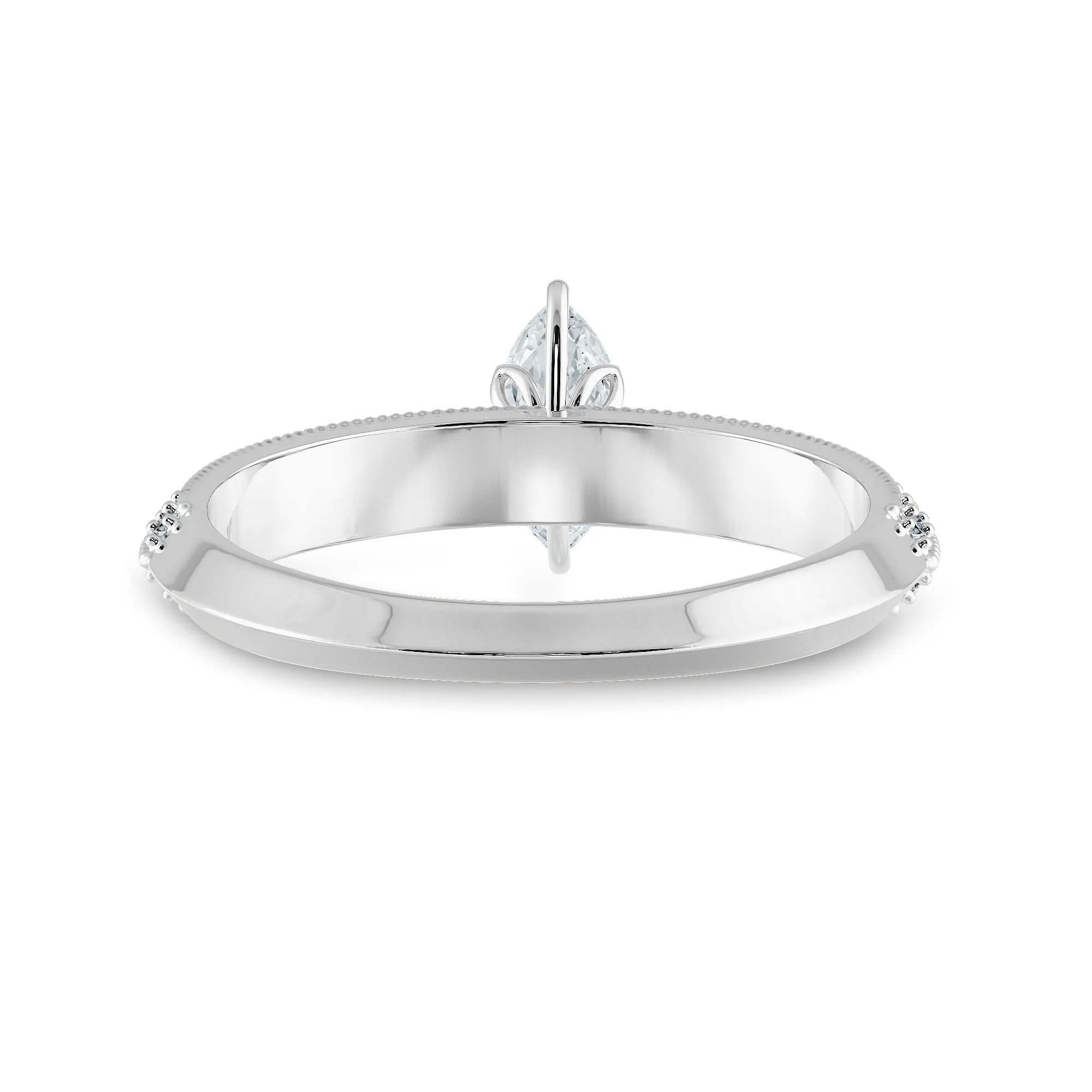 0.50cts Marquise Cut Solitaire Diamond Split Shank Platinum Ring JL PT 1192-A