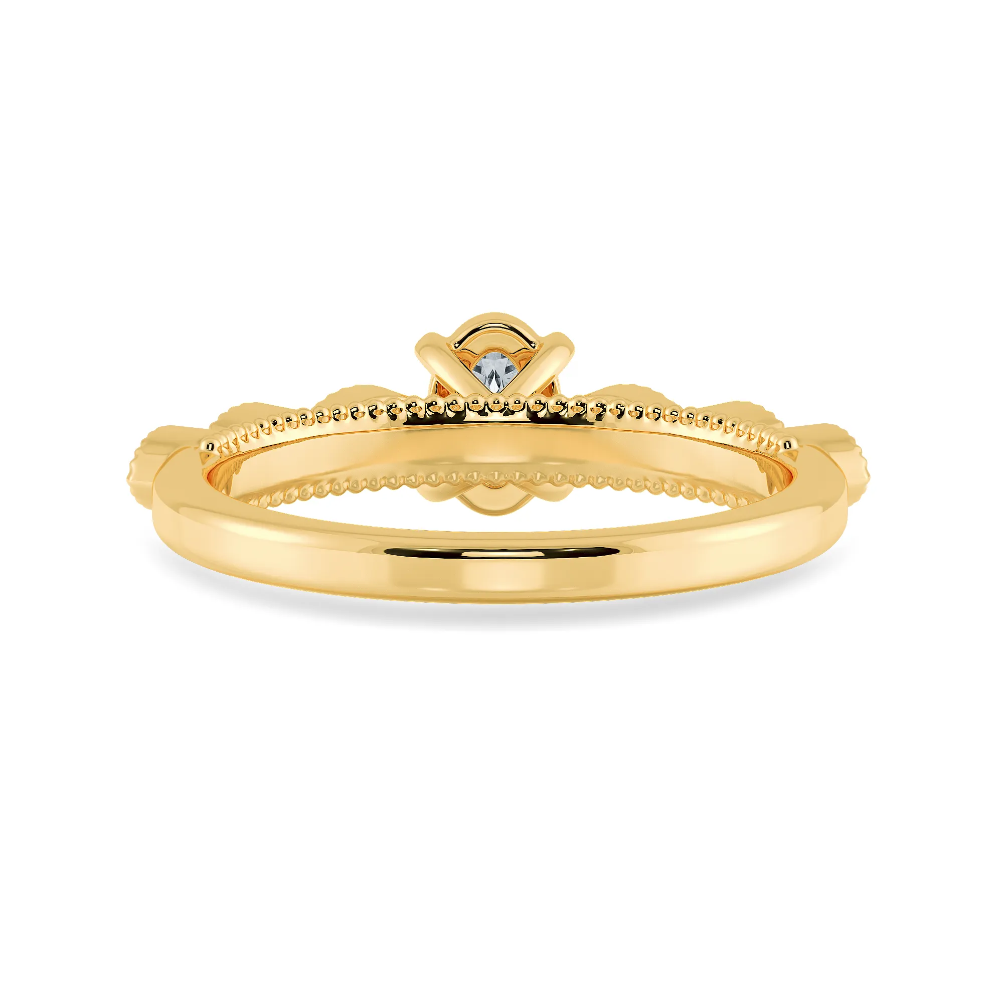 0.50cts. Oval Cut Solitaire Marquise Cut Diamond Accents 18K Yellow Gold Ring JL AU 2017Y-A