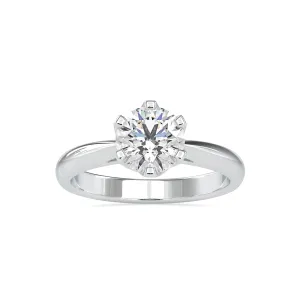 0.50cts. Solitaire 6 Prong Platinum Engagement Ring JL PT 0181