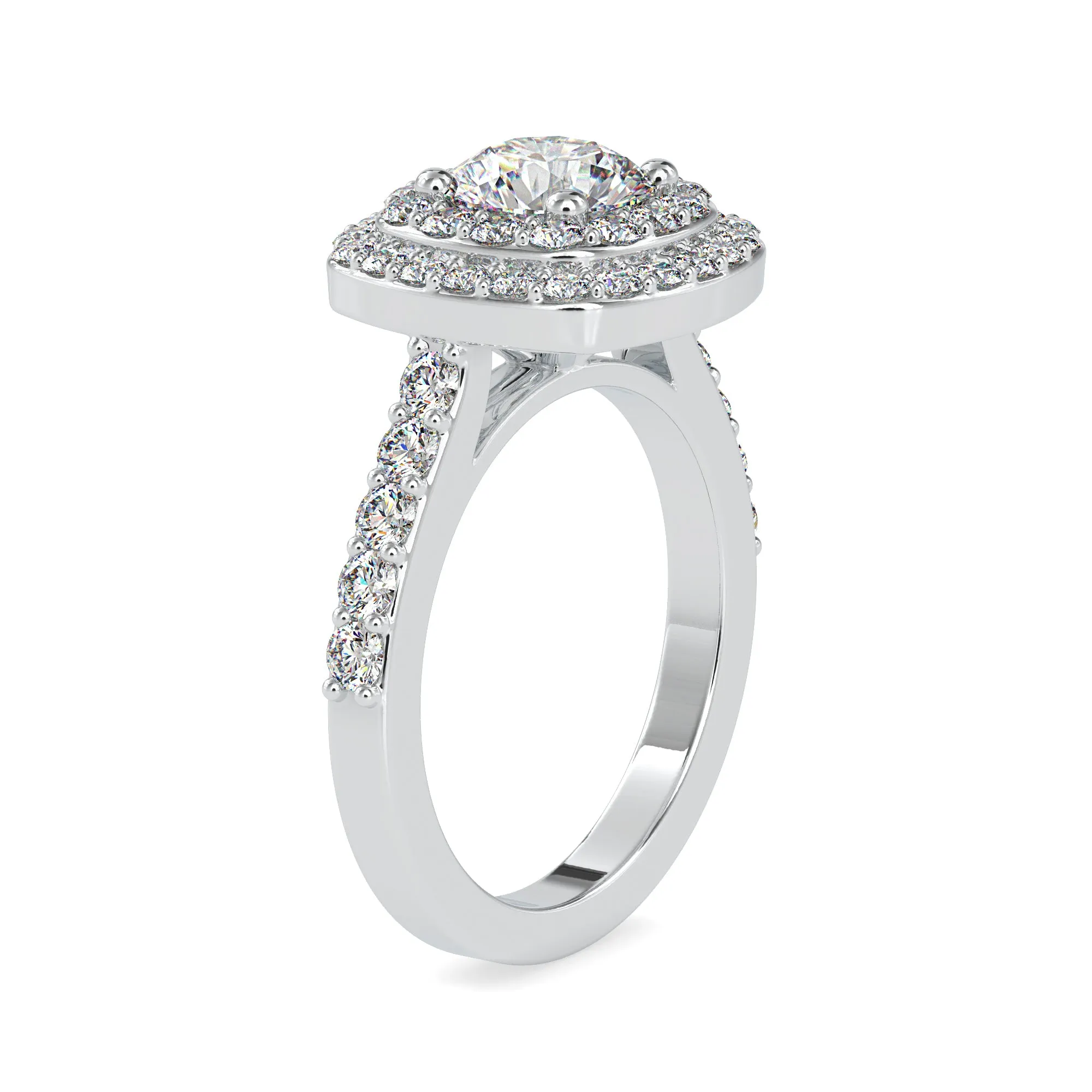 0.50cts. Solitaire Platinum Diamond Engagement Ring JL PT 0197