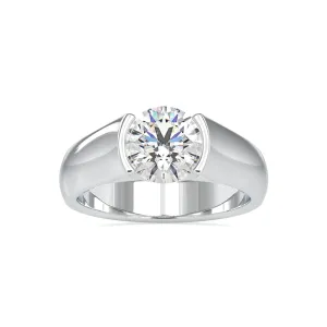 0.70cts. Solitaire Platinum Engagement Ring for Men JL PT 0184