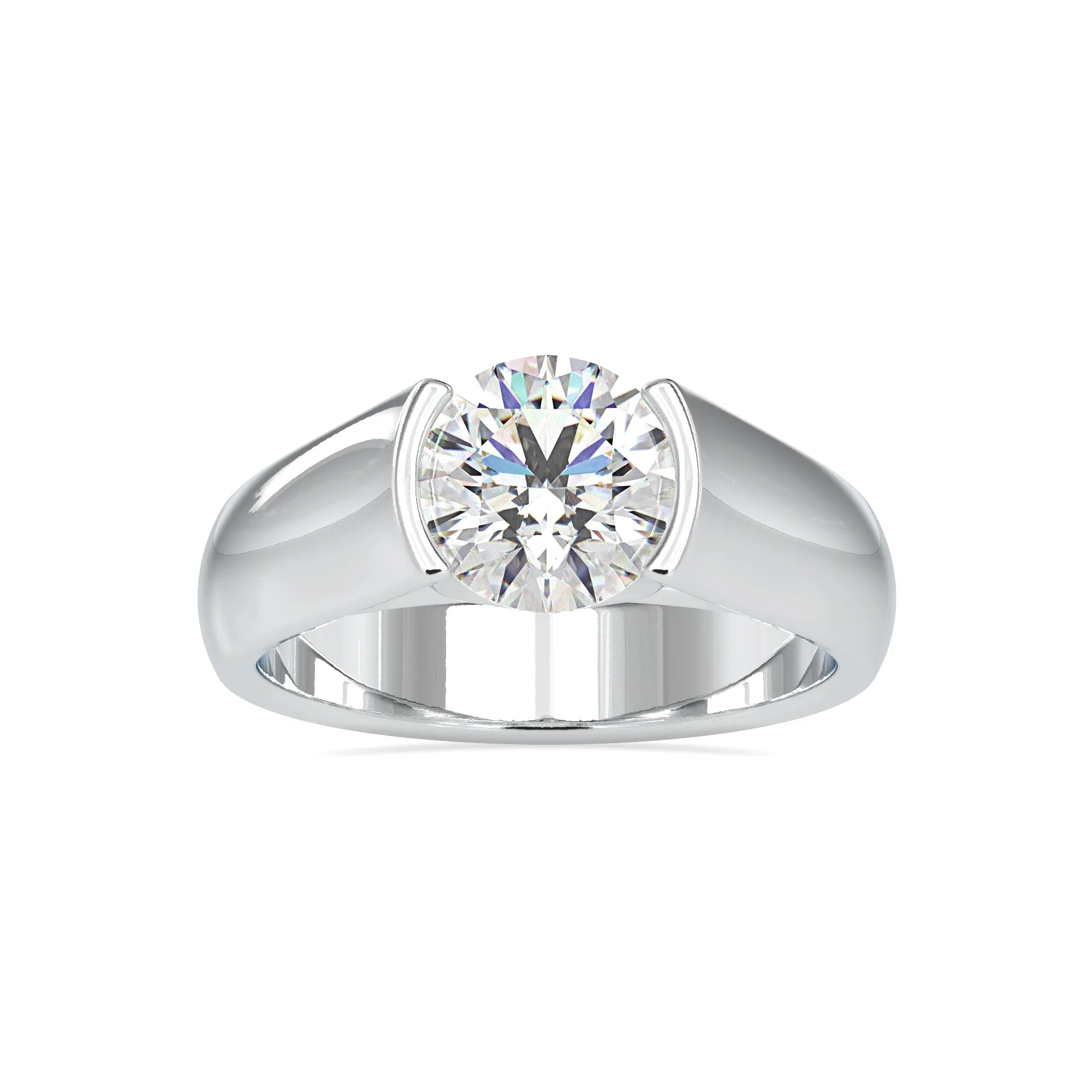 0.70cts. Solitaire Platinum Engagement Ring for Men JL PT 0184