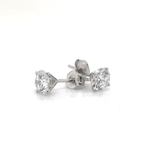 1 Carat Lab Grown Diamond Stud Earrings