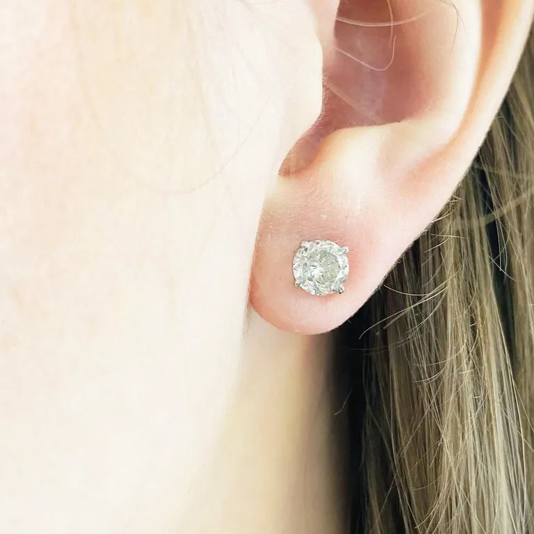 1 Carat Lab Grown Diamond Stud Earrings