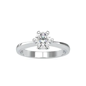 1-Carat Lab Grown Solitaire 6 Prong Platinum Engagement Ring JL PT LG G 0064-B