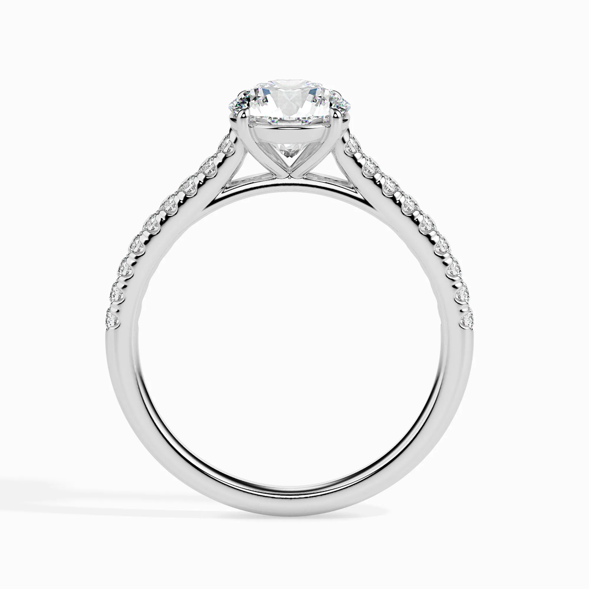 1-Carat Platinum Solitaire Diamond Shank Ring for Women JL PT 19011-C