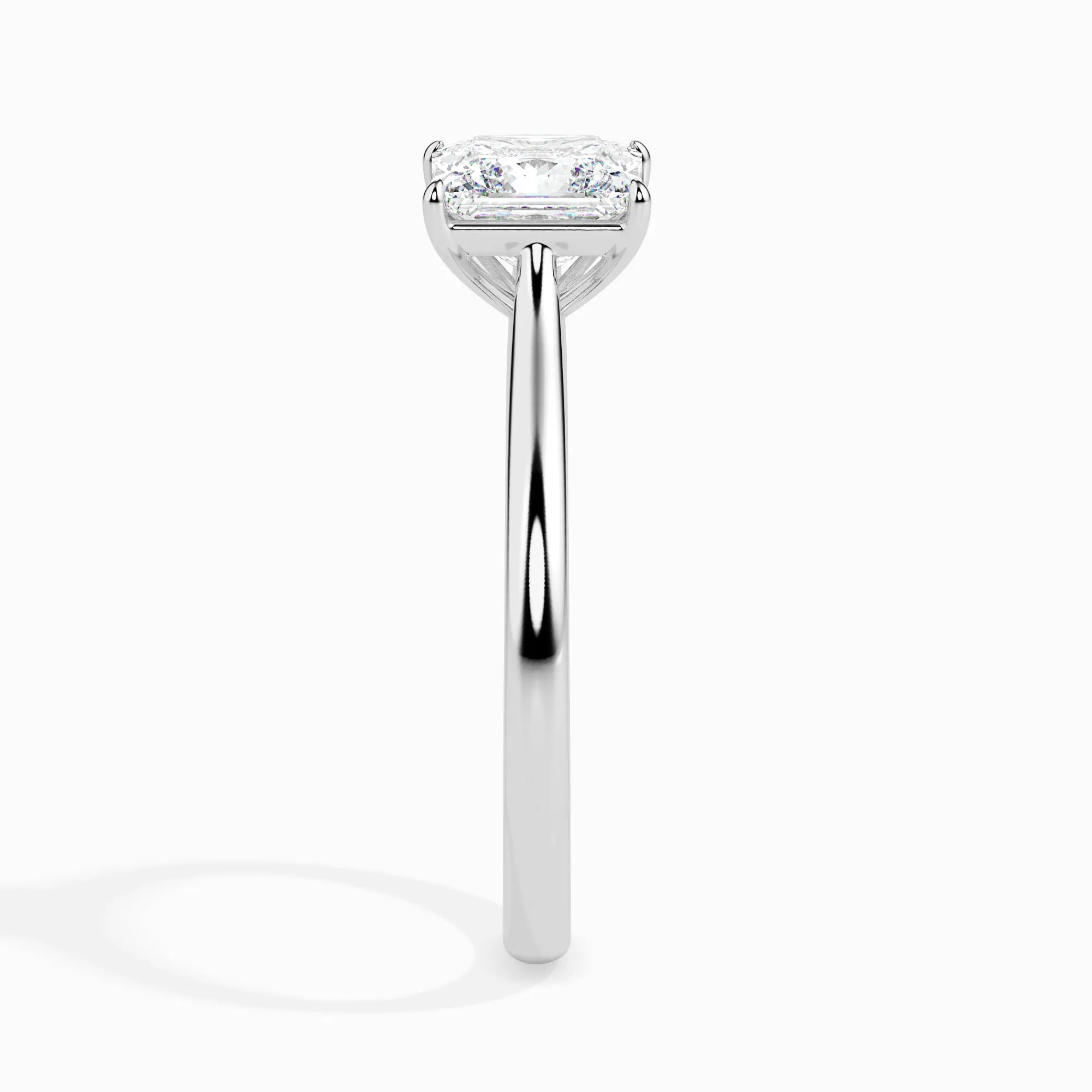 1 Carat Princess cut Diamond Solitaire Platinum Ring JL PT 19002-C