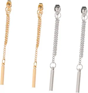 1 Pair Long Tassel Earrings for Women Elegant Ear Drops Minimalist Dangle Jewelry for Parties and Everyday Wear Unique Fashion Accessories