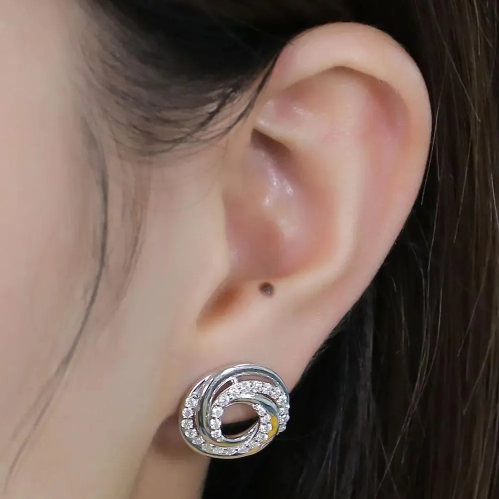 10k White Gold & Platinum Plated Silver About 0.6ctw
