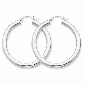 10k Yellow Gold 4mm White Gold Earrings