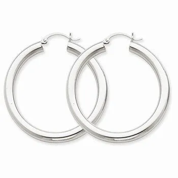 10k Yellow Gold 4mm White Gold Earrings