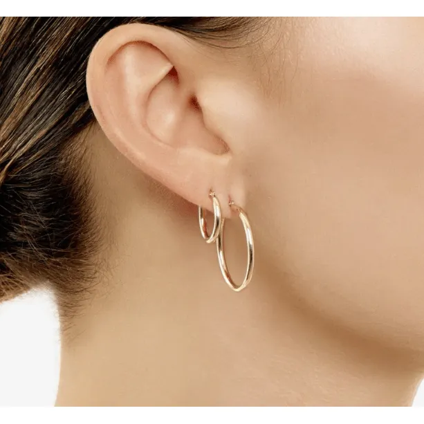 10k Yellow gold hoop earrings