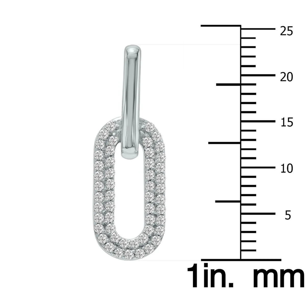 1/2 Ctw Lab Grown Diamond Dangling Drop Earrings In 10K White Gold