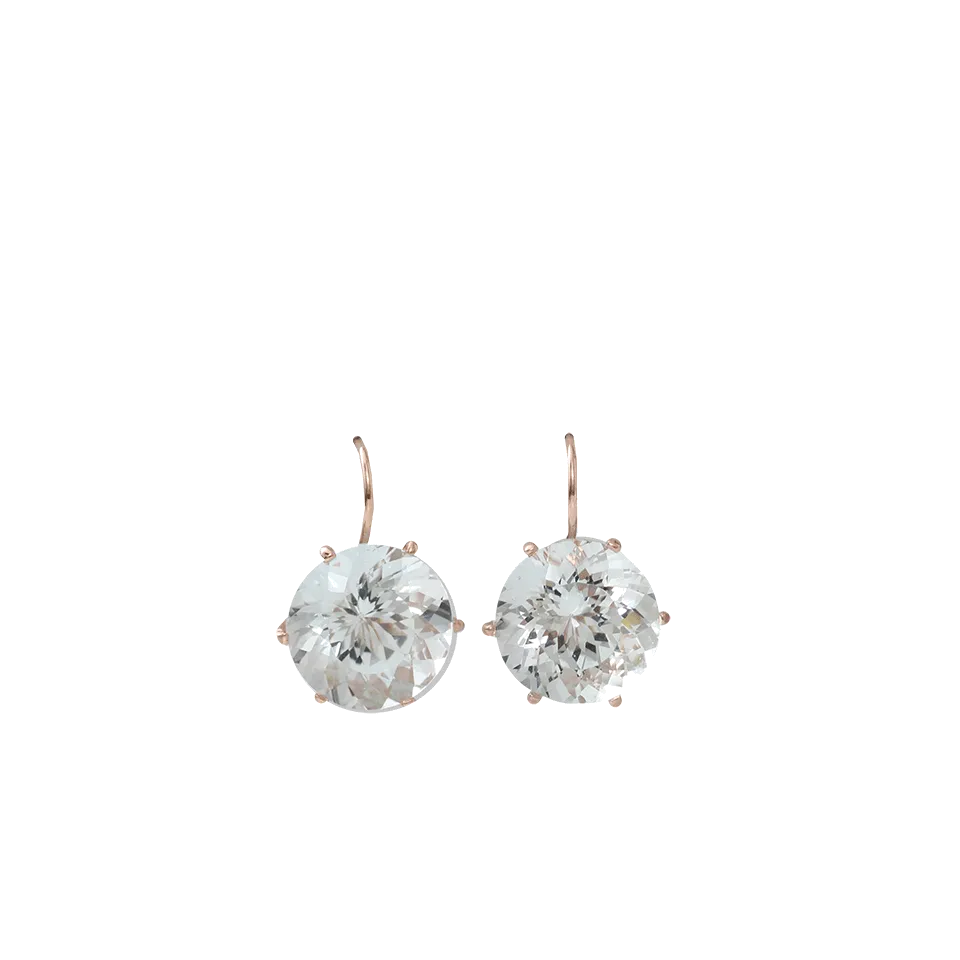 12MM Rock Crystal Drop Earrings