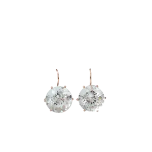 12MM Rock Crystal Drop Earrings