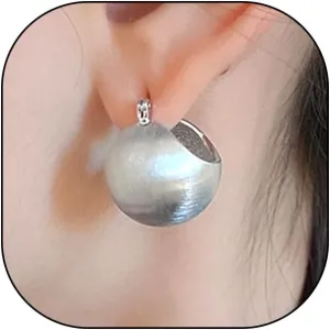 14K Gold Plated Ball Dangle Earrings for Women,Minimalist Sliver Geometric Chunky Round Huggie Earrings,Aesthetic Punk Statement Jewelry Gifts