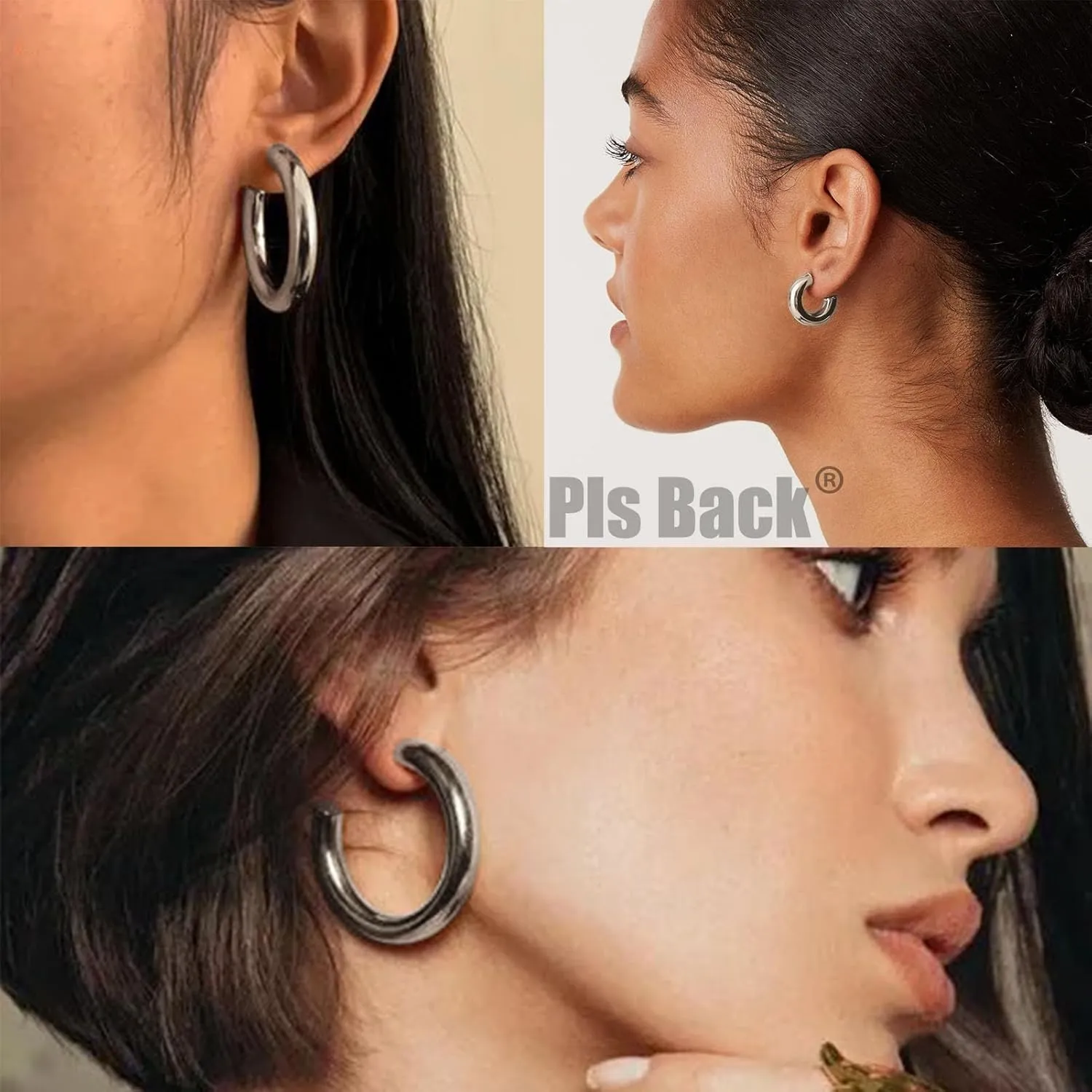14K Small Gold Plated Hoop Studs Earrings for Women, Fashion Hypoallergenic Dainty Minimalist CZ Ball Chain Earrings for Birthday Party Christmas Jewelry Gift.