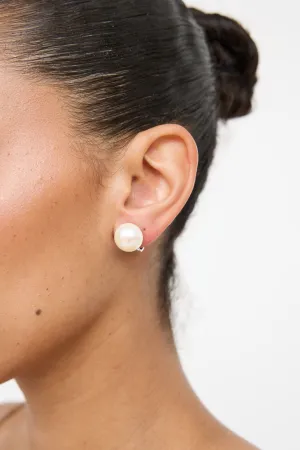 14K White Gold Freshwater Culture Pearl Earrings