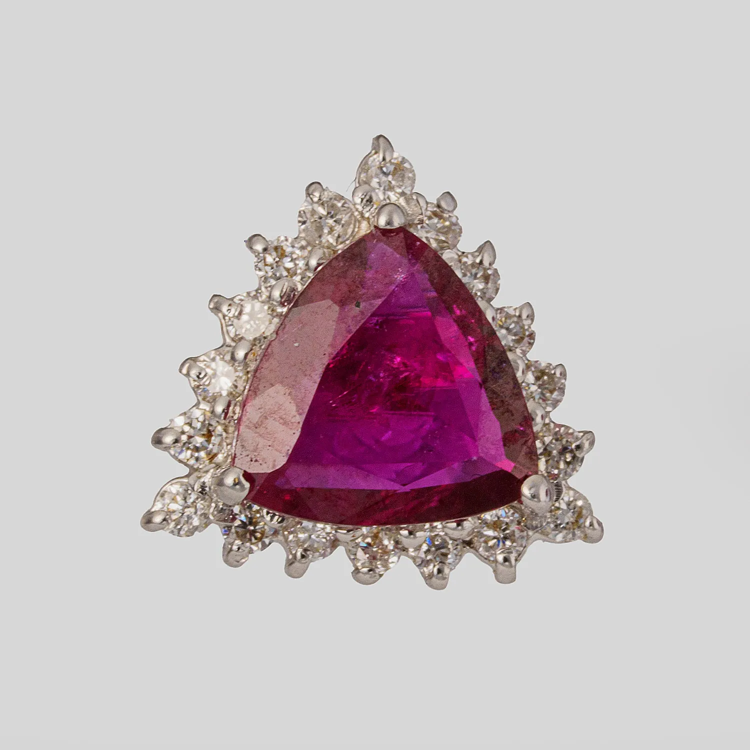 14k White Gold Ruby (1.75ct.) Earrings