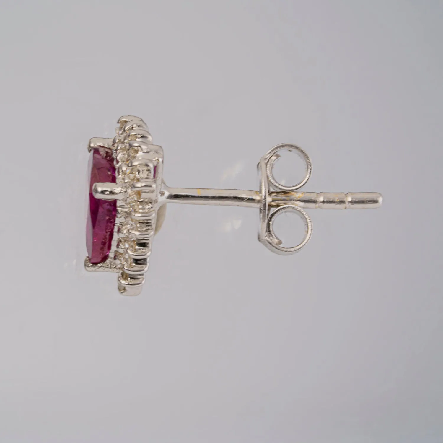 14k White Gold Ruby (1.75ct.) Earrings