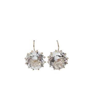 15MM Rock Crystal Drop Earrings