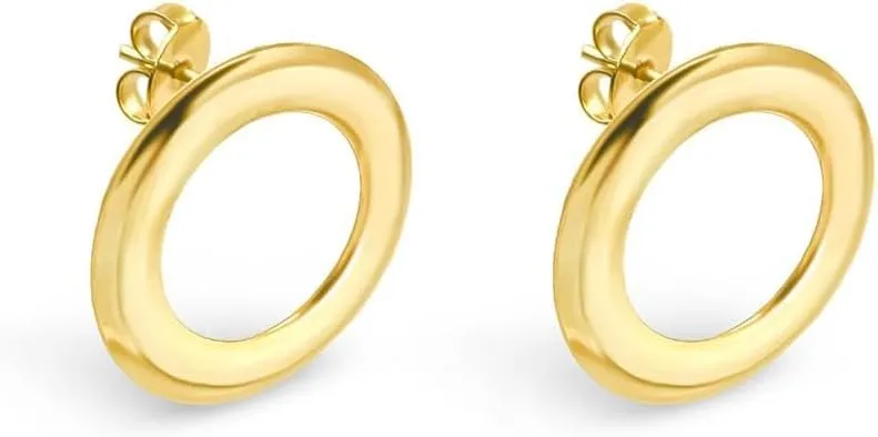 18K Gold Plated Chunky Hoop Earrings for Women – Hypoallergenic, Non-Tarnish Thick Gold Hoops, Trendy Gold Jewelry, Stylish & Lightweight Earrings for Everyday Wear & Special Occasions