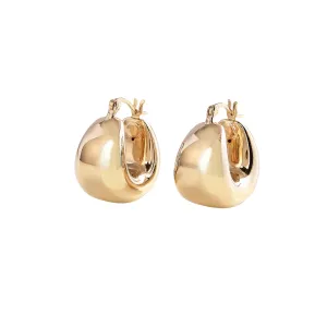 18K Gold Vermeil Huggie Hoops Earrings