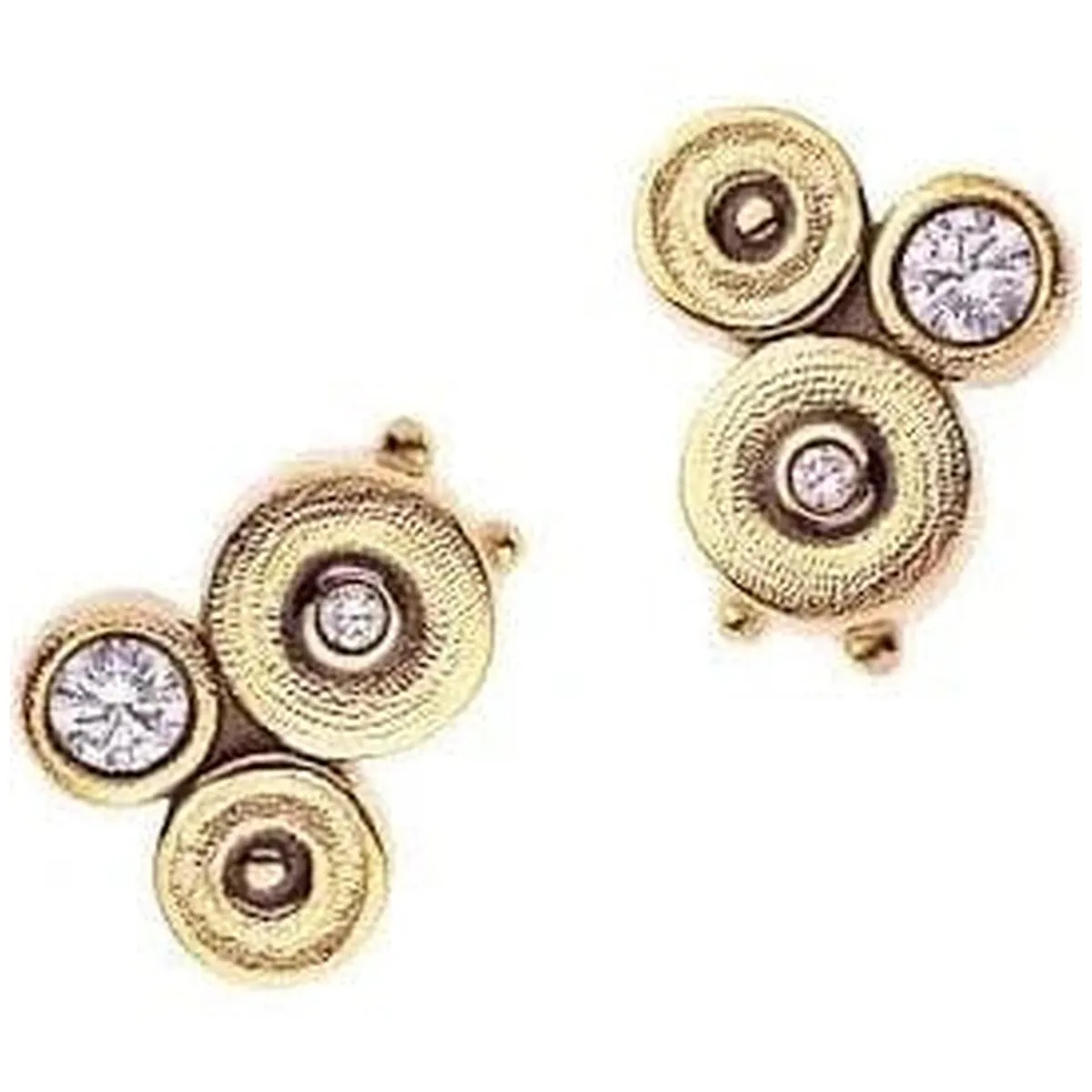 18K Ocean Diamond Stud Earrings - E-261D