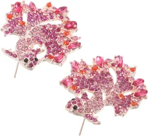 1Pair Vintage Rhinestone Drop Earrings for Women Unique Fish Inspired Design Comfortable and Rhinestones Statement Jewelry for Parties and Everyday Wear
