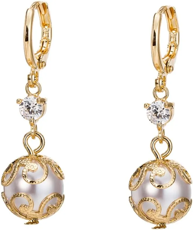 1pair Zircon Earrings Dangle Earrings Women Earrings Women Ear Rings Hollow Out Miss